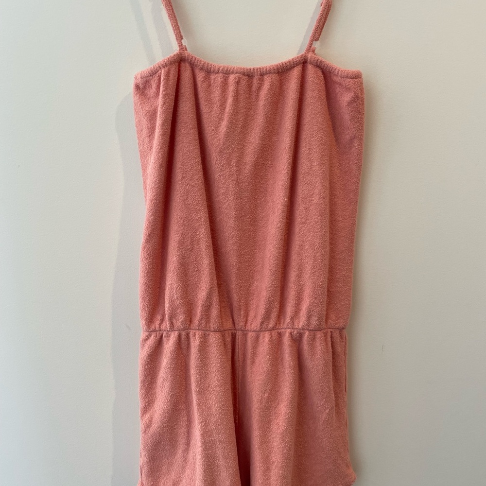 Pink Terry Romper -teen